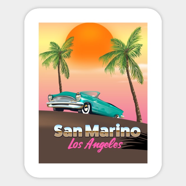 San Marino Los Angeles Sticker by nickemporium1